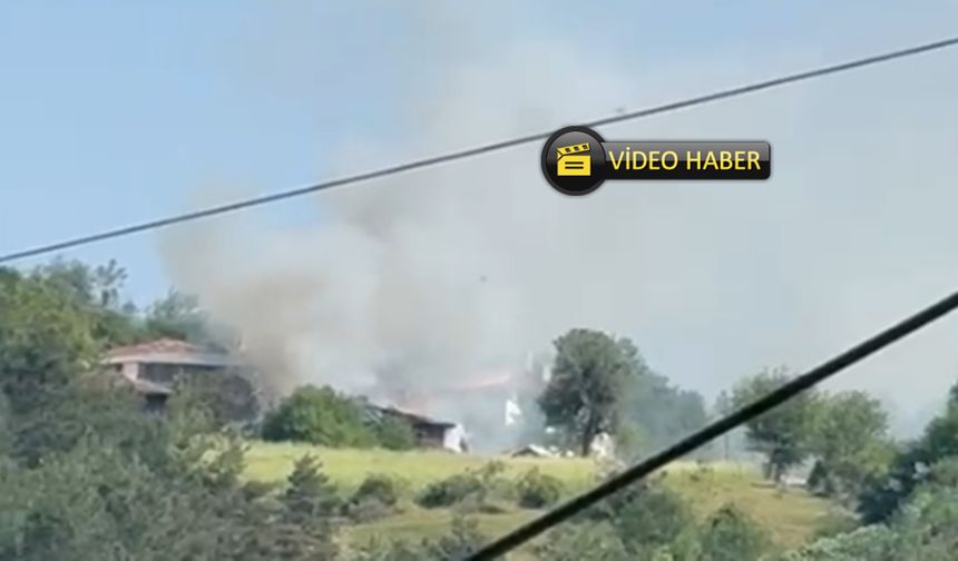 Son dakika! Kastamonu'daki köyde alevler yükseldi: Komşu evler tehdit altında (görüntülü haber)