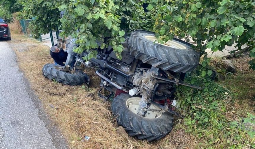 Traktör kazası can aldı: Traktörün tekerleği koptu, sürücü hayatını kaybetti!