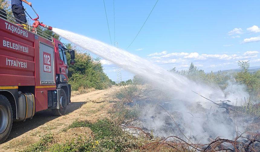 Taşköprü'nün köyündeki korkutan yangına müdahale edildi