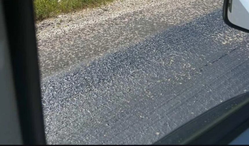 Aman dikkat: Kastamonu’da aşırı sıcaklar asfaltı eritti!