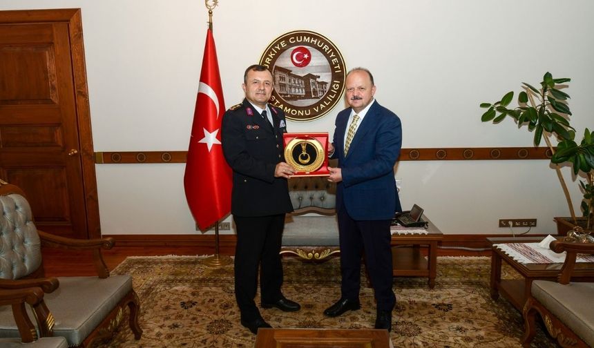 Kastamonu İl Jandarma Komutanı Uz, İlk Ziyaretini Vali Dallı’ya Gerçekleştirdi
