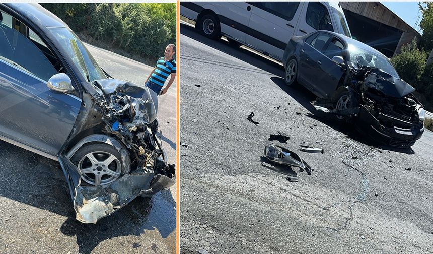 Kastamonu’da kaza: Otomobil çöp kamyonuna çarptı!