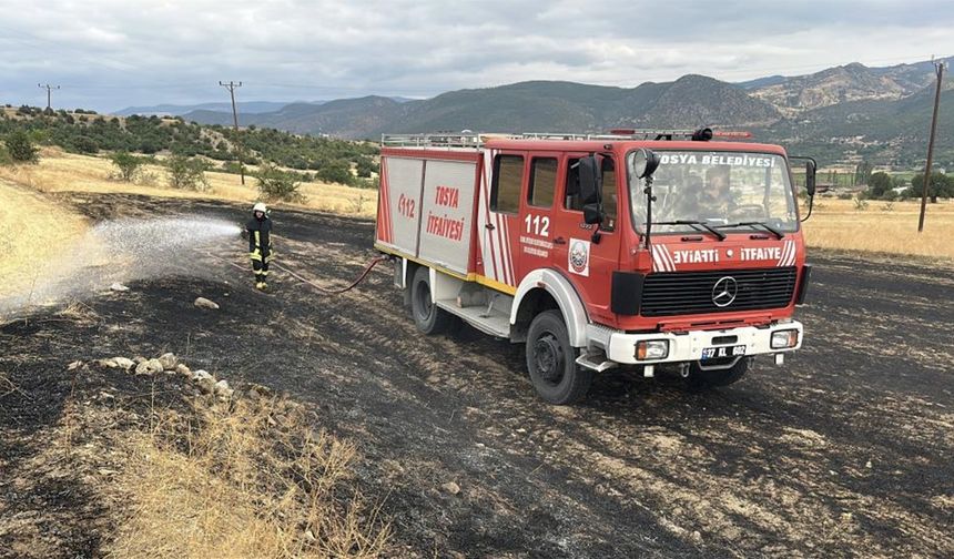 Kastamonu'da elektrik teli koptu: Yangın çıktı!