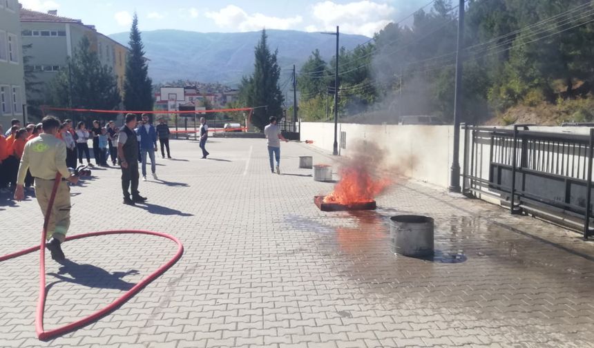 Hanönü'de yangın tatbikatı!