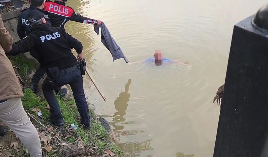 Karı koca kavgası: Çılgın koca, ırmağa atladı!