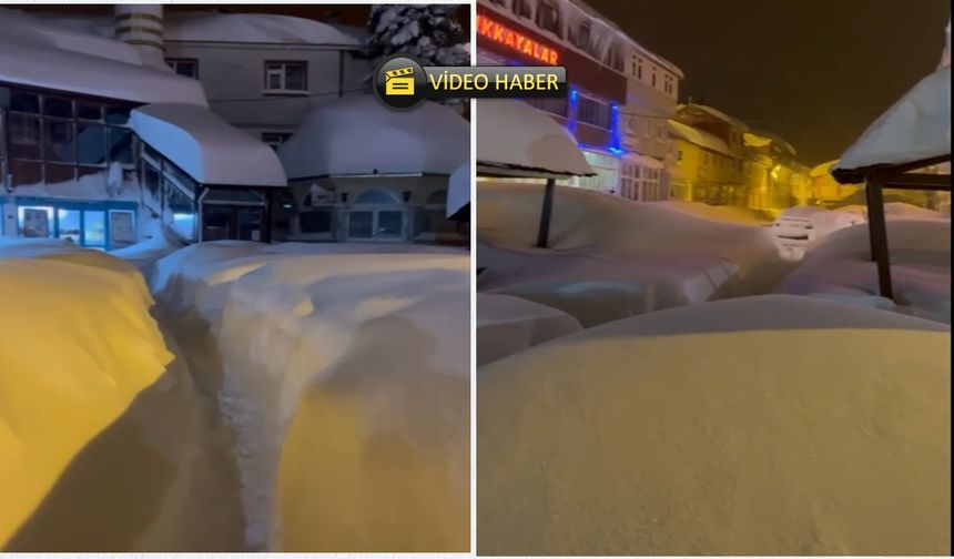 Ağlı’da Kar Kalınlığı 2 Metreye Dayandı: Camilere Tünel Gibi Yollar Açıldı