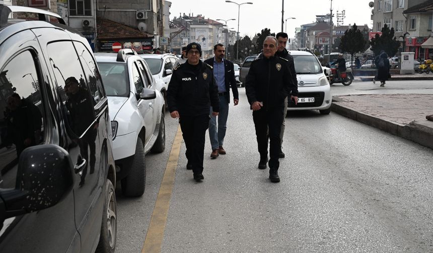 Kastamonu'nun ilçesinde güvenlik ve trafik önlemleri yerinde incelendi