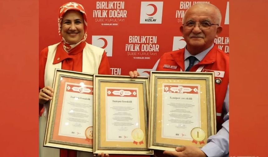 Taşköprü Kızılay’ı kurultayda başarıya damga vurdu: Üç derece birden