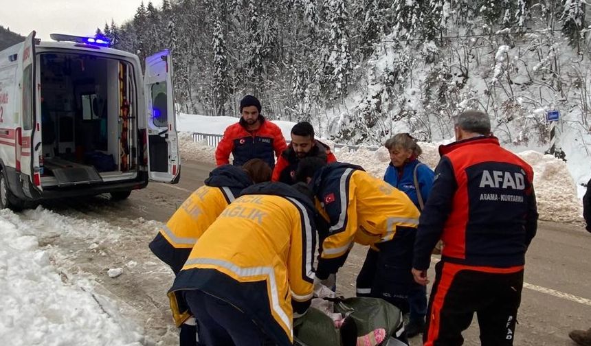 Kastamonu'da rahatsızlanan kadın için AFAD seferber oldu