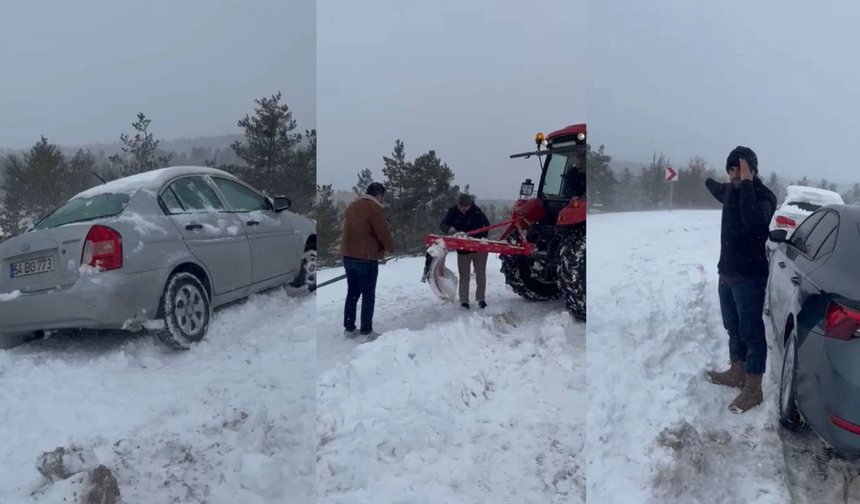 Devrekani Şenlik Köyü Yolları Kar Yağışıyla Zorluk Yaşatıyor