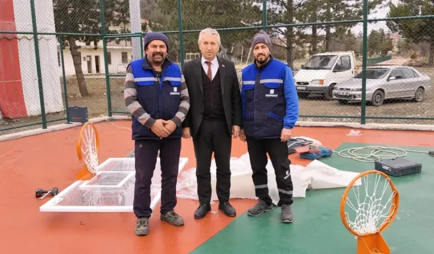 Kastamonu'nun ilçesindeki basketbol sahasında sona gelindi: Hizmete sunulacak