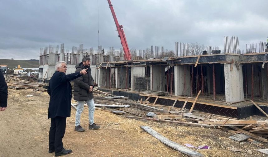 Kastamonu'nun ilçesinde 2. Etap TOKİ şantiyesinde yerinde inceleme