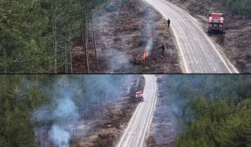 Taşköprü’de orman yollarında yangın riski için önlem alındı