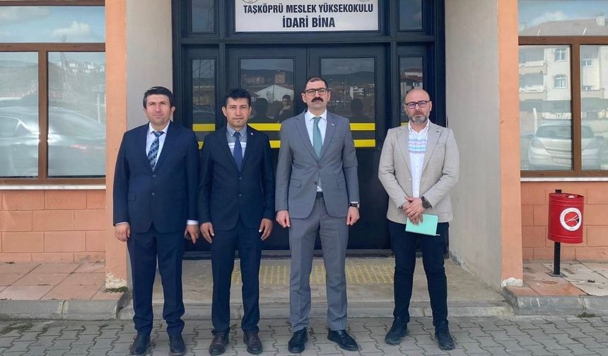 Kaymakam Demirdağ’dan Taşköprü MYO Müdürü’ne hayırlı olsun ziyareti