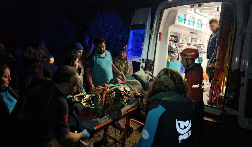 Mantar toplarken uçurumdan düştü: 5 saatlik zorlu operasyon