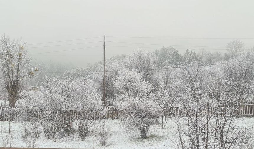 Taşköprü’nün yüksek kesimleri kara büründü