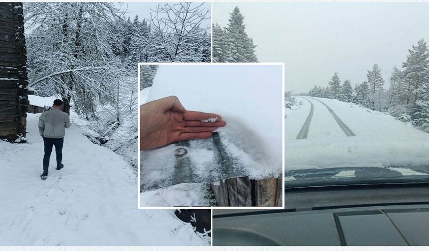 Kastamonu beyaza büründü: Kar kalınlığı 8 santimetreyi aştı