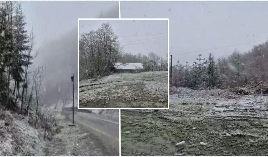 Son dakika: Kastamonu'ya kar yağıyor: Nisan sürprizi!