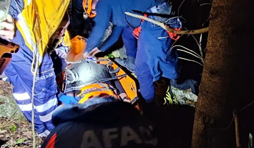 Kastamonu'da uçurumdan düşen genç için ekipler seferber oldu