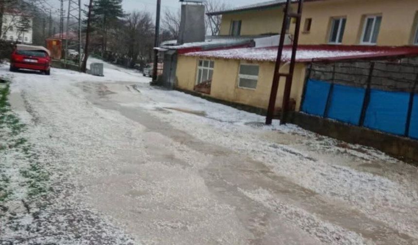 Dolu vurdu: Komşu beyaza büründü