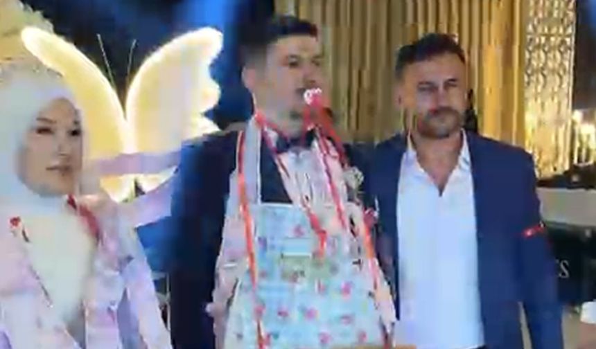 Taşköprü'de sürpriz takı töreni: Salonda kahkaha dolu anlar yaşandı