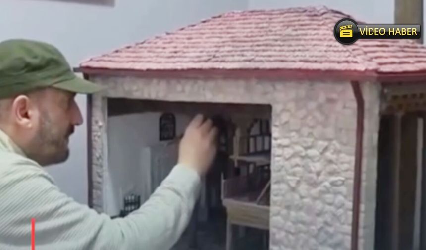 Kastamonu'da ki 700 yıllık tarihi cami minyatüre dönüştü