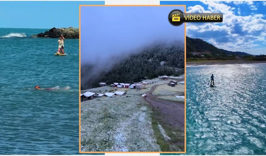 Kastamonu'da dört mevsim bir arada yaşandı