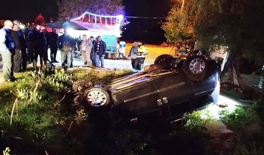 Taşköprü–Kastamonu feci kaza: Otomobil takla attı