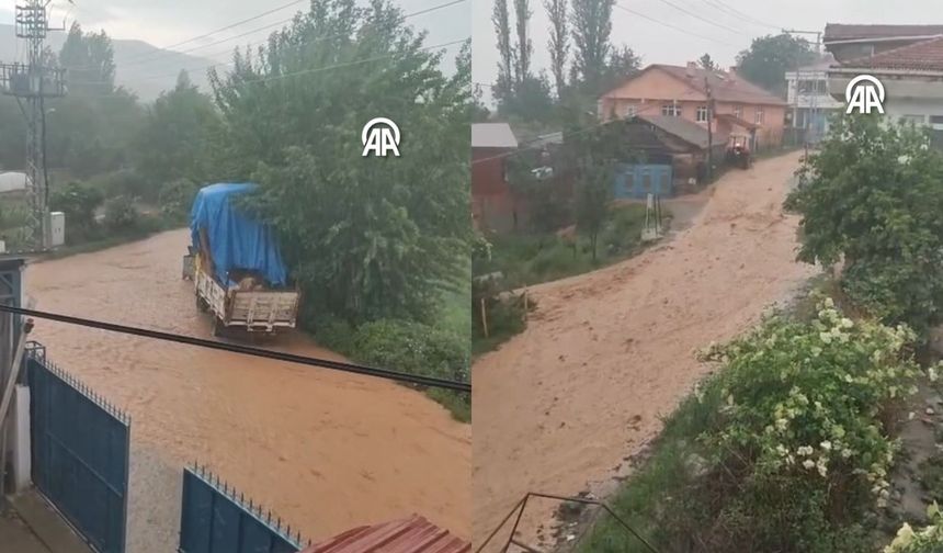 Taşköprü’de sağanak etkili oldu: Köyde su taşkınları yaşandı