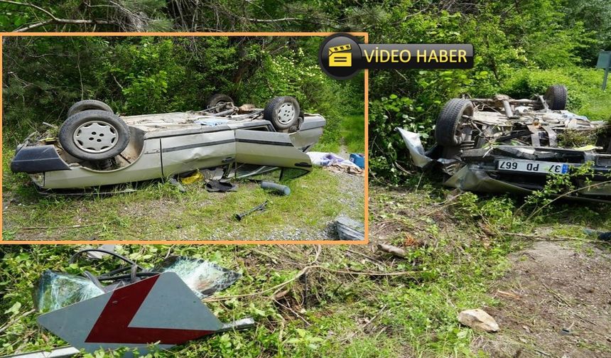 Son dakika! Kastamonu’da feci kaza: Takla atan otomobilde yaralılar var