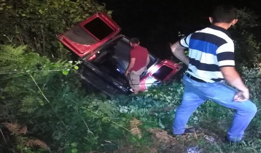 Kastamonu'da feci kaza: Şarampole yuvarlandı