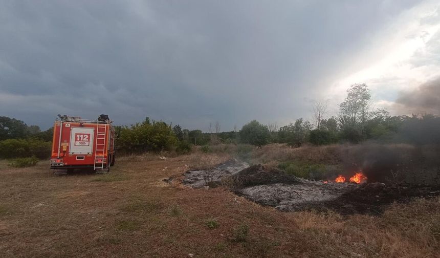 Taşköprü'de yangın paniği! Alevler büyümeden söndürüldü