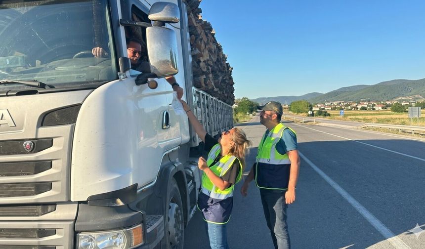Taşköprü yolunda mobil denetim: Orman ekiplerinden sıkı kontrol