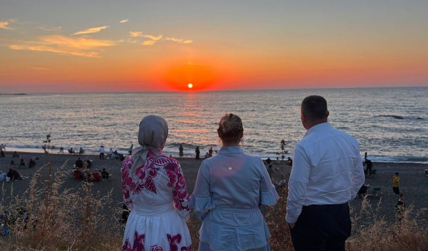 Abana’da gün batımı etkinliği yoğun ilgi gördü