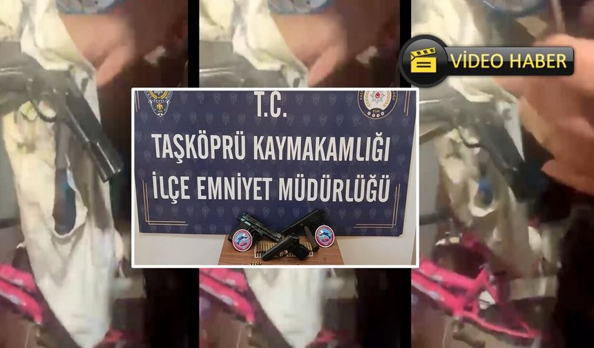 Taşköprü’de polisten şok uygulama: Çok sayıda denetim ve silah ele geçirildi
