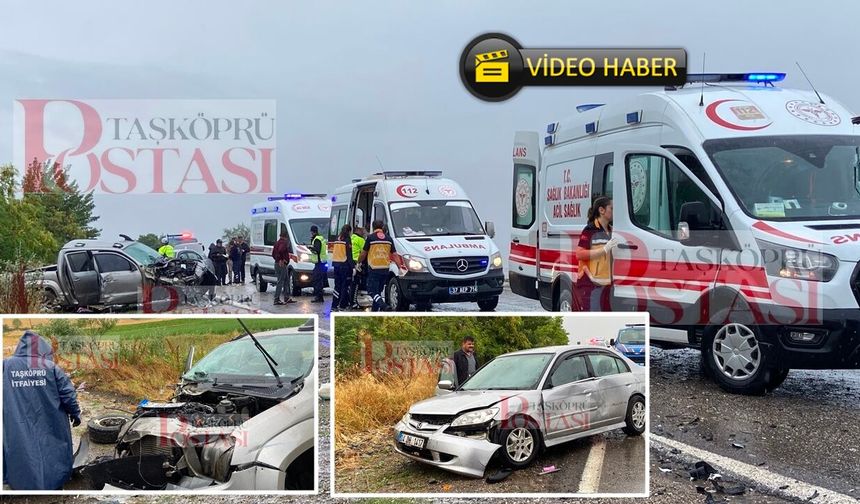 Son dakika: Taşköprü yolunda feci kaza! Çok sayıda yaralı var