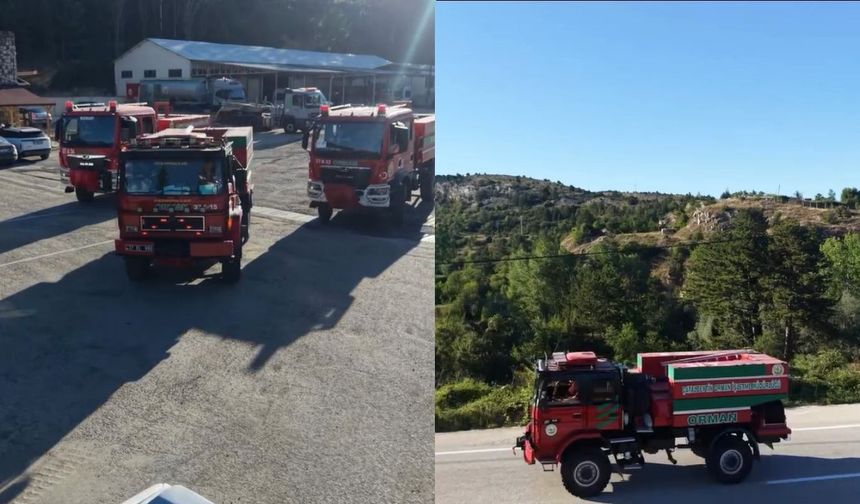 Kastamonu'dan Balıkesir'deki orman yangınına destek