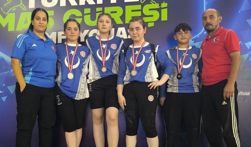 Mas güreşinde Taşköprü farkı: 4 üçüncülük, 4 beşincilik