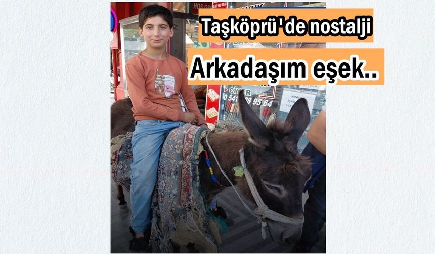 Taşköprü'de nostaljik görüntü: Arkadaşım eşek, eski günlere götürdü