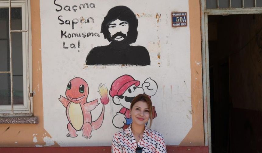 Taşköprü’de duvarları çocukların hayalleriyle renklendiriyor