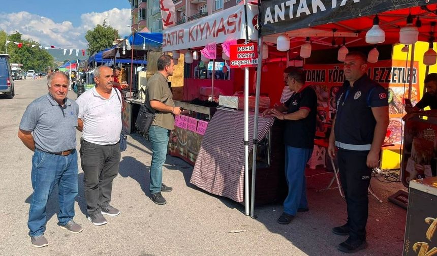 Taşköprü Festivali’nde yiyecek ve içecek stantları denetlendi