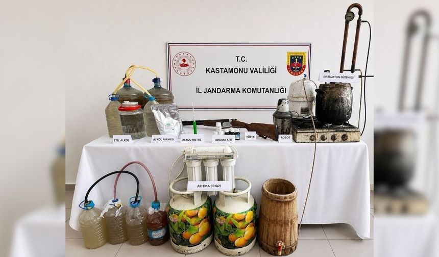 Kastamonu’da kaçak içki operasyonu: 50 litre etil alkol ele geçirildi