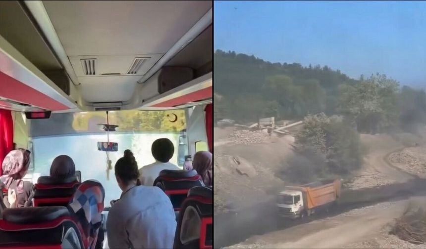 Kastamonu'da yürekleri ağza getiren anlar! Şoförün soğukkanlılığı faciayı önledi