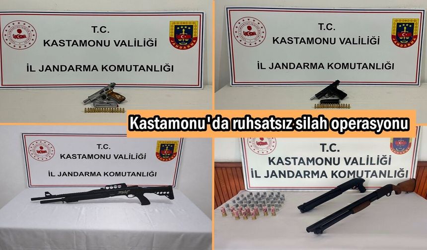 Kastamonu’da silah operasyonu: Çok sayıda silah ve mühimmat ele geçirildi