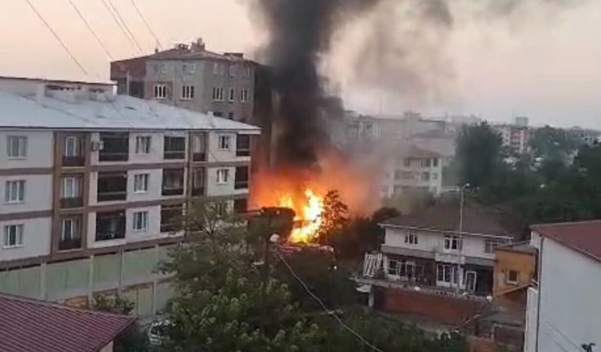 Tüpler bomba gibi patladı! Yangın çevrede büyük paniğe neden oldu