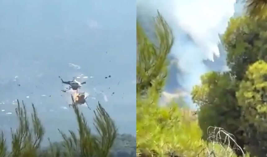 Yunanistan’da facia: Helikopterler havada çarpıştı
