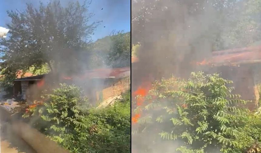 Kastamonu’da tarladan ahıra sıçrayan yangın büyük hasara yol açtı