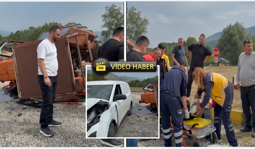 Hanönü’nde feci kaza: Traktörle otomobil çarpıştı!