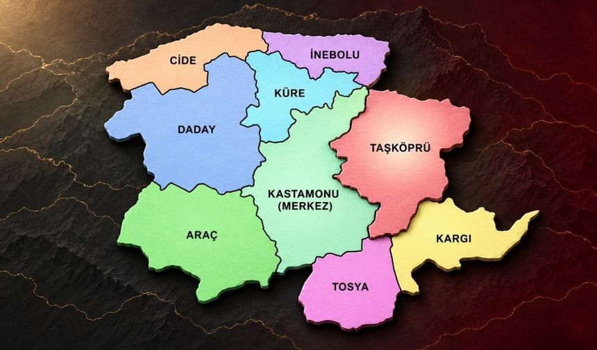 Kastamonu’nun idari hafızası bu haritada saklı: 86 yılda neler değişti?