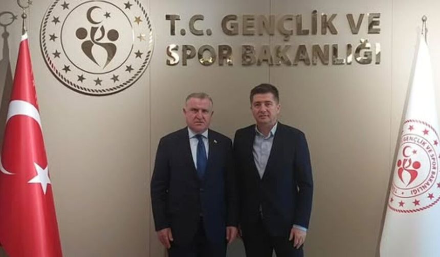 Taşköprü Spor Başkanı Aslan, Bakan Bak ile görüştü